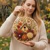 Window Hanging Art Autumn Diamond Painting Pendant, Acrylic Ornament, Decorative Craft for Outdoor Porch Decor Harvest Festival, Fall Theme
