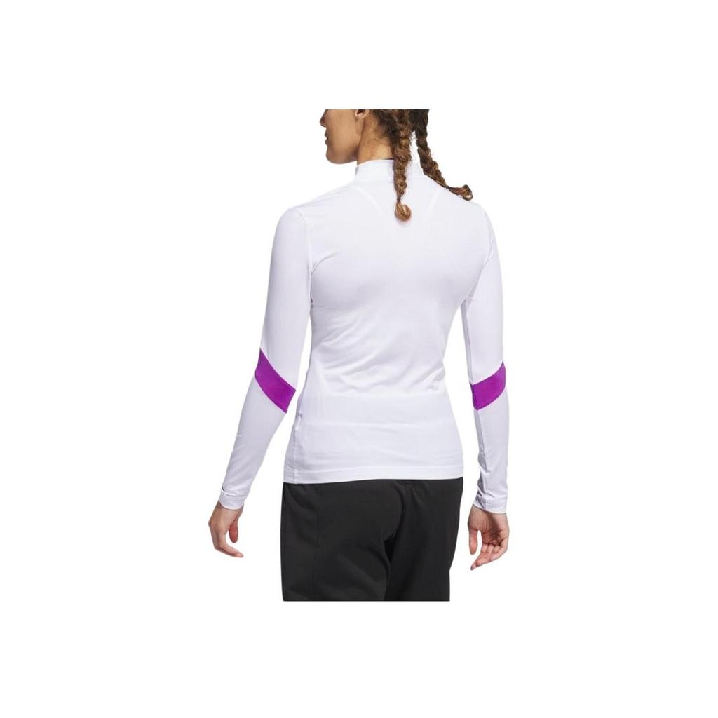 Adidas Jay3lle Striped Slim Fit Long Sleeve T-Shirt Women Tops White IT0872