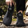 Men's Fleece Warm Men Snow Boots and Comfortable Soft Anti Slip Hiking Shoes Men's Versatile Trendy Casual Sports Shoes