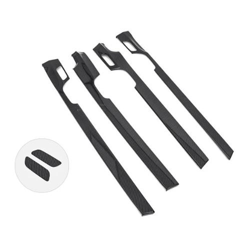 

For Hyundai Palisade 2020-2026 Car Turning Carbon Fiber 6PCS Inner Door Panel Cover Trim Interior Protective Cover LHD
