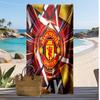 Manchester United Bedrucktes Strandtuch Schnelltrocknend Weiches Handtuch Tragbare Große Rechteckige Stranddecke für Reisen Schwimmbad