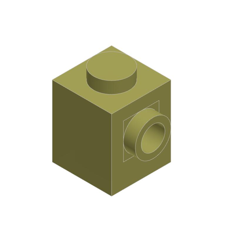 10 KUSŮ 87087 1x1 s čepem na straně Stavební kostky MOC Kompatibilní s Brick Dětské hračky Dárková krabička