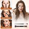 2Pcs Nose Contour Brushes for Makeup Shimmeroo Double-Ended Nose Angled Eye Shadow Contour Brushes for Makeup 2-in-1 U-Shaped Fluffy Brush Contouring