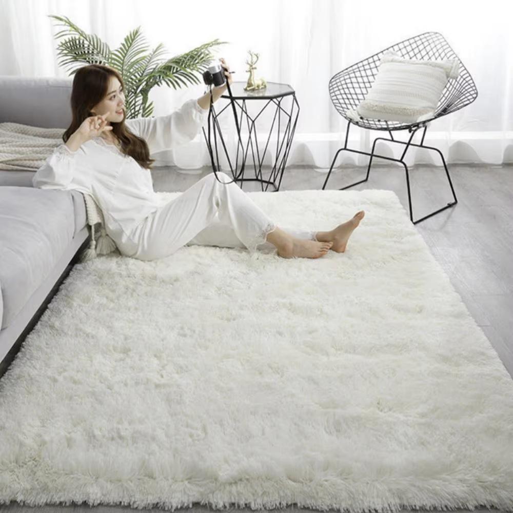 Tie-Dye Plush Carpet 1.3x2FT Living Room Soft Girls Bedroom Bed Blanket Children's Room Decorative Non-Slip Floor Mat
