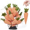 4pcs Easter Carrot Wall Hanging Decorations, Cotton Non-Woven Carrots, Rabbit Theme, Ideal for Party, Home Decor, DIY Crafts & Gifts