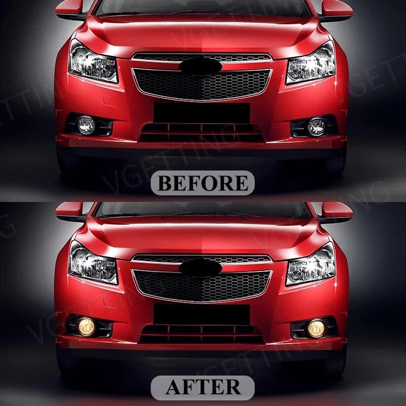 Für Chevrolet Cruze Chevy 2009 2010 2011 2012 2013 2014 LED Nebelscheinwerfer Lampen Abdeckungen Rahmen Gitter Kabelbaum Kit 12V