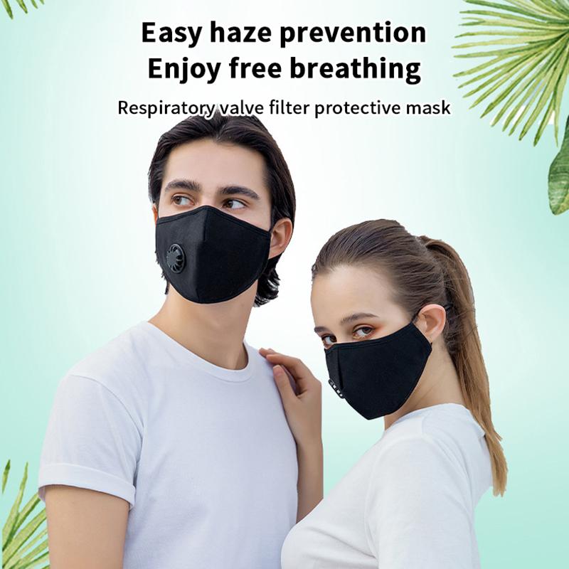 Anti-förorenings Pm2.5 Dammasker Tvättbara Och Återanvändbara Pluggbara Packning Bomull Unisex Rese Ppe Masker Bekväma Och Andningsbara