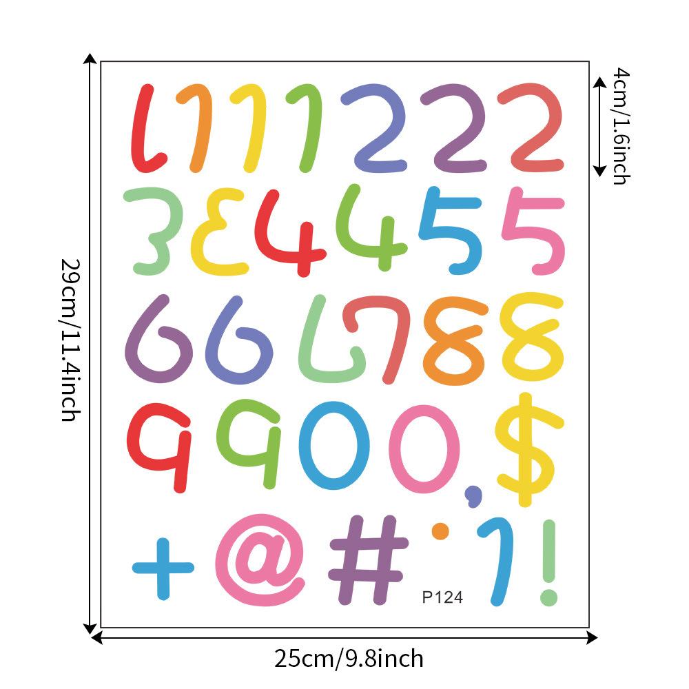 

Дофамин Нарисованная Цифровая Символьная Комбинация Украшение и Декорирование Детской Спальни Маленькие Наклейки P124