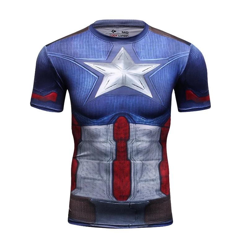 T-shirt Avengers Heroes Stampata 3D da Uomo Costume di Halloween per Role Playing Moda Casual Estiva Manica Corta Girocollo Top