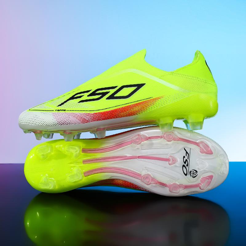 New Men Soccer Shoes Grass Cleats High-quality Match Outdoor Football Boots Non-Slip Boys Sneakers Hot-selling High-top Light