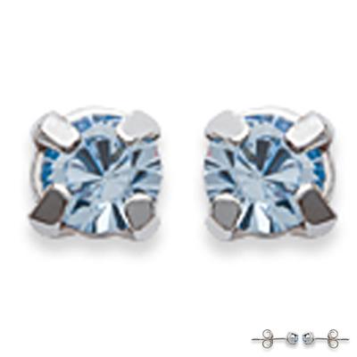 [A4197] - Sky Blue Silver Brilliants 4 Mm