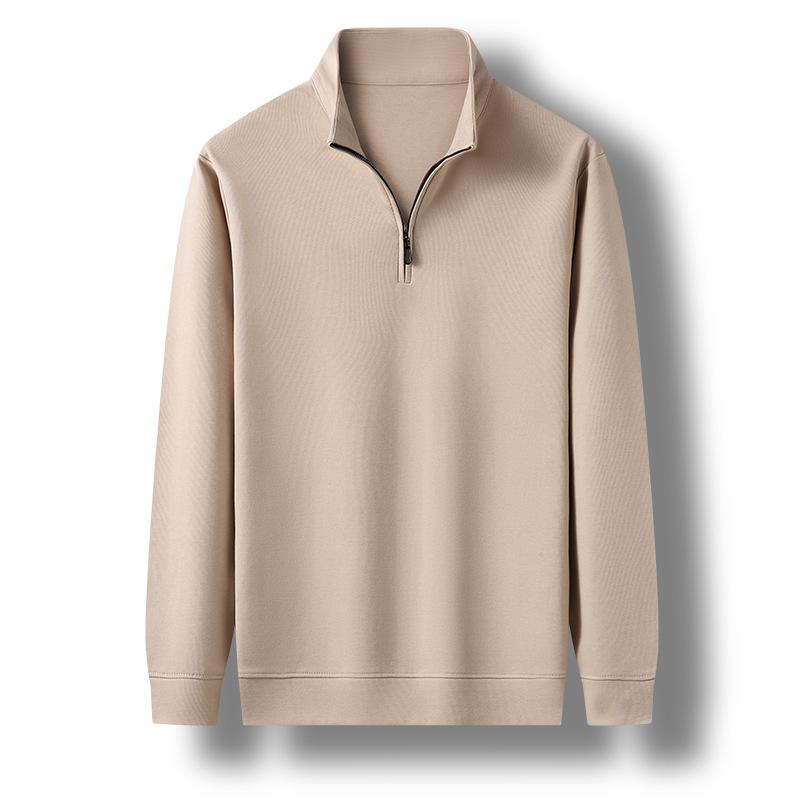 Bavlněná mikina Pánská Jaro a Podzim Špičková Pánská Mikina s polovičním zipem a dlouhým rukávem Kardiganová bunda Oblečení