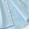 Clothing Spring and Autumn Boys' Long-Sleeved Shirts Kidsren's Lapel Casual Shirts for Small and Medium-Sized Kidsren Boys' Pure Color Clothes