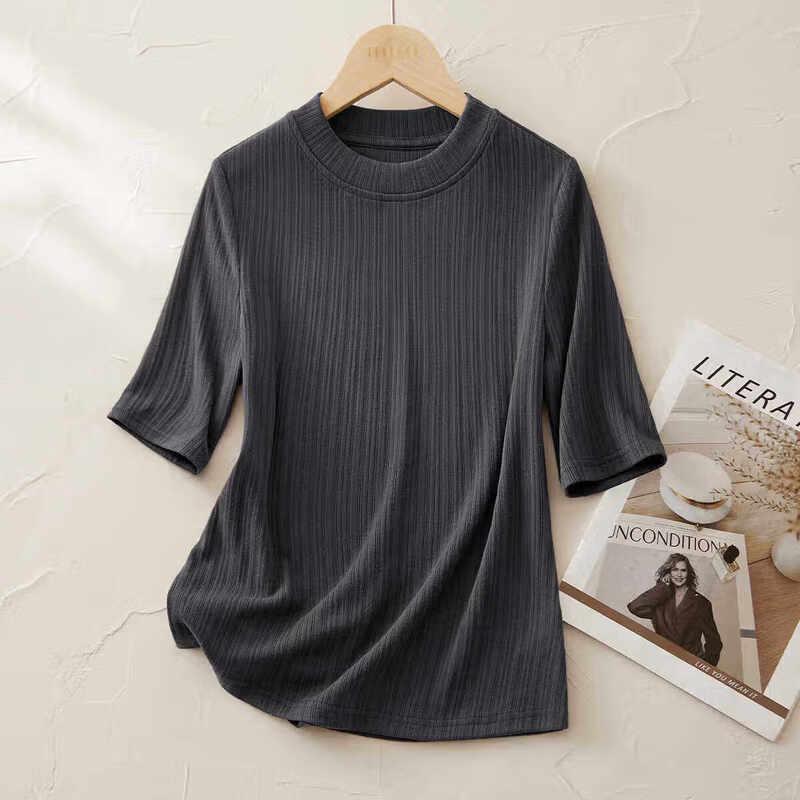IHIMI Women s Slim-Fit Mid-Sleeve T-Shirt S