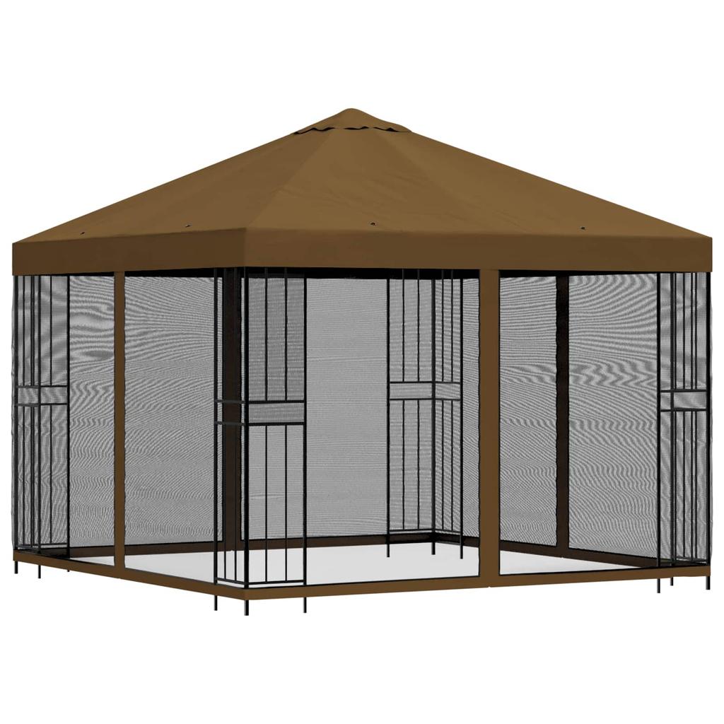 Garden Pavilion with Side Walls 3 X 3 M Taupe