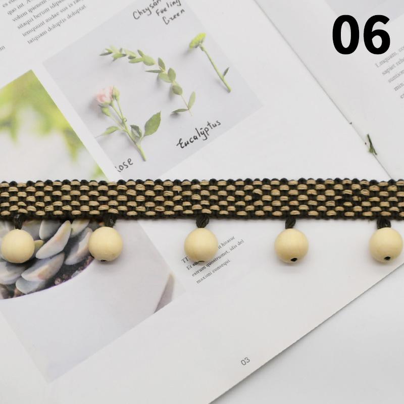 

3/6 м подвеска из деревянных бусин в японском стиле с кружевной кромкой, бахрома для обивки своими руками, люстры, скатерти, занавески, декоративный аксессуар 3M