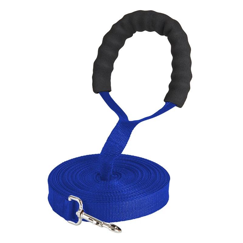 Classic 10/15/20/30m Heavy Duty Dog Leash, Extra Long Pet Leash with Comfortable Sponge Handle and Swivel Hook for Large, Medium Dogs