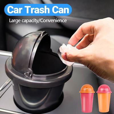 Universal Car Trash Can Storage Cup With Rotating Lid Trash Can Car Accessories For Mazda 2 3 6 Axela Demio CX-5 CX-3 CX-8 MS B57