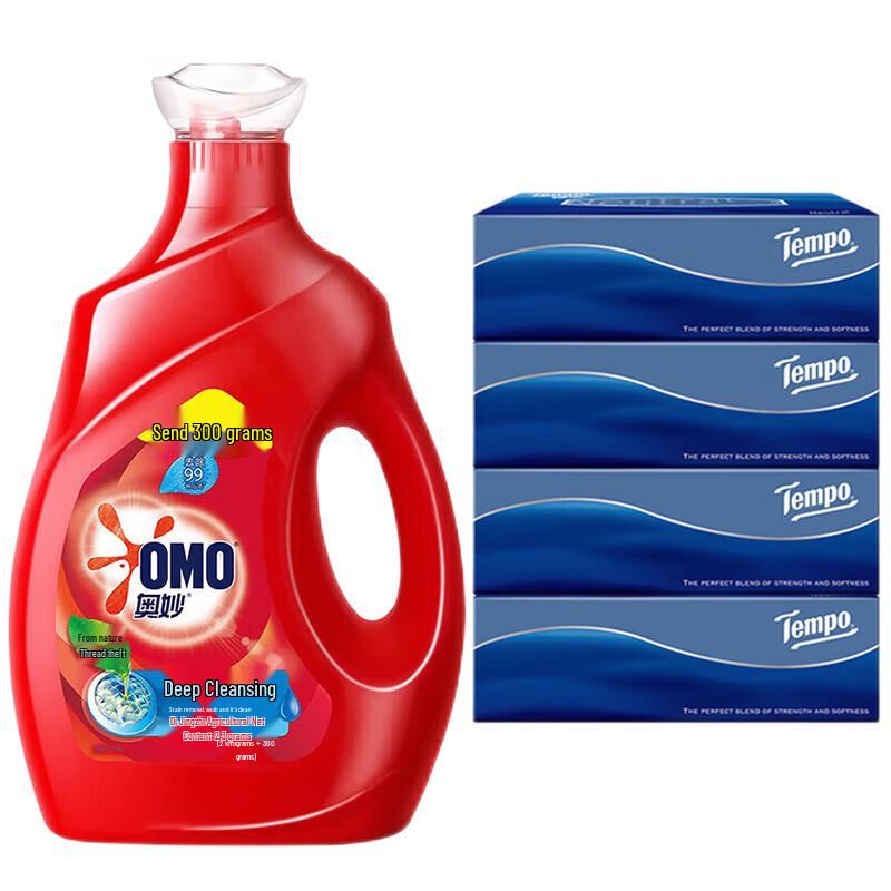 Tempo Tissues & Laundry Detergent Combo Pack