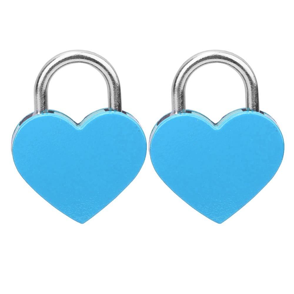 2pcs With Keys Heart Shaped Padlock 2 Sets Love Lock Padlock Metal Padlock For Romantic Occasions