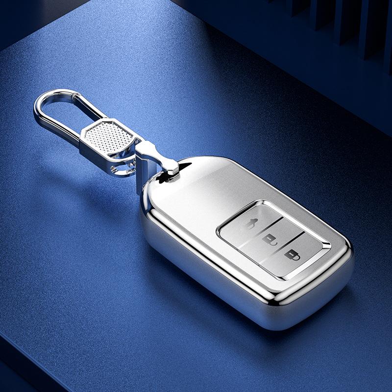 Honda Accord Civic INSPIRE Key Cover - Quicksand Silver 3-Button Pouch for Crider, Breeze, Avancier