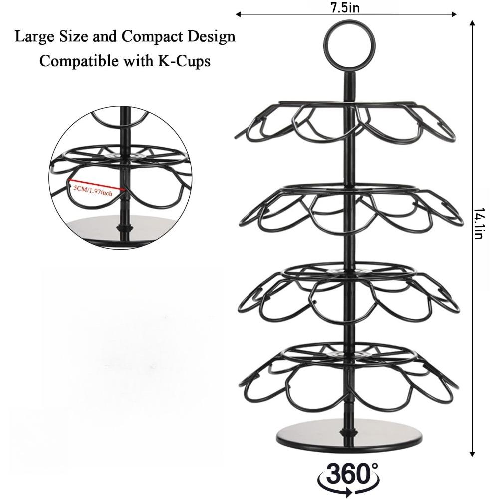 1Pcs Coffee Capsule Storage Rack Rotating Design for Home Kitchen Use Easy Access Tidy Arrangement Coffee Cake Display Rack