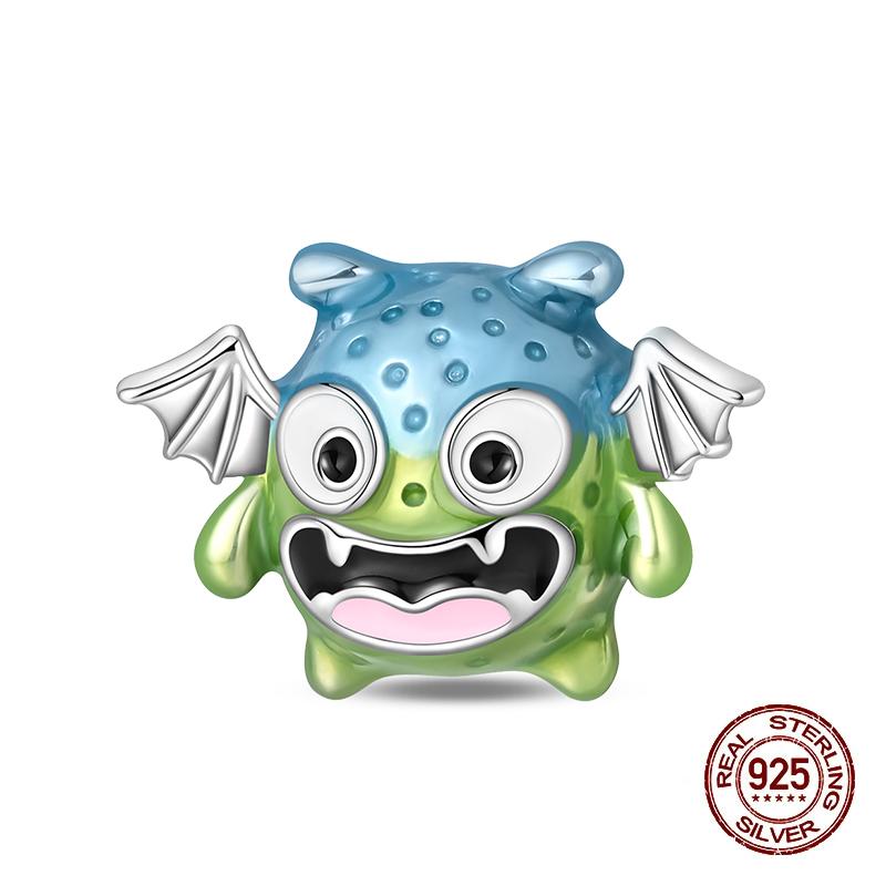 Cute Charms Copper Original Fit Bracelet Monsters Robot Dog Chinese Panda Beads Charms For Women Diy Party Jewelry