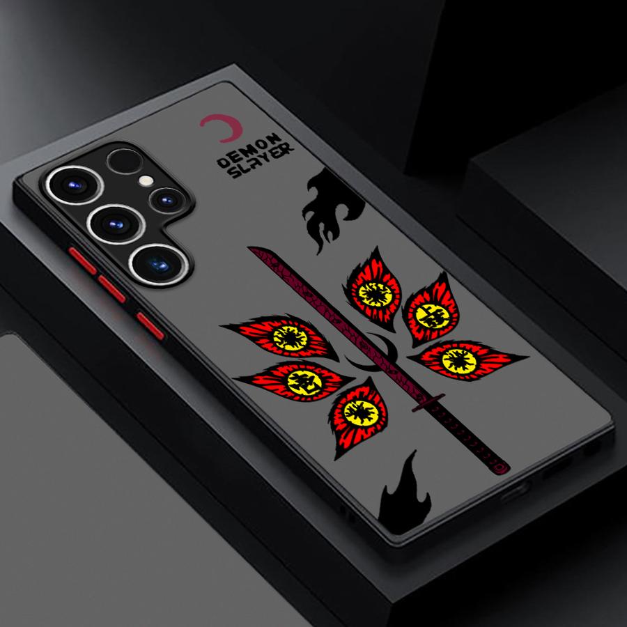 Demon Slayer Kokushibo Funda Back Phone Cover Case for Samsung Galaxy S22 S20 FE S23 FE S21 S25 Ultra Note 20 Ultra 10+ S26 S24