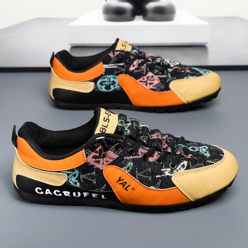 

Spring and autumn casual men s shoes light and comfortable driving shoes trendy Doudou shoes men s new student versatile trendy shoes men 44