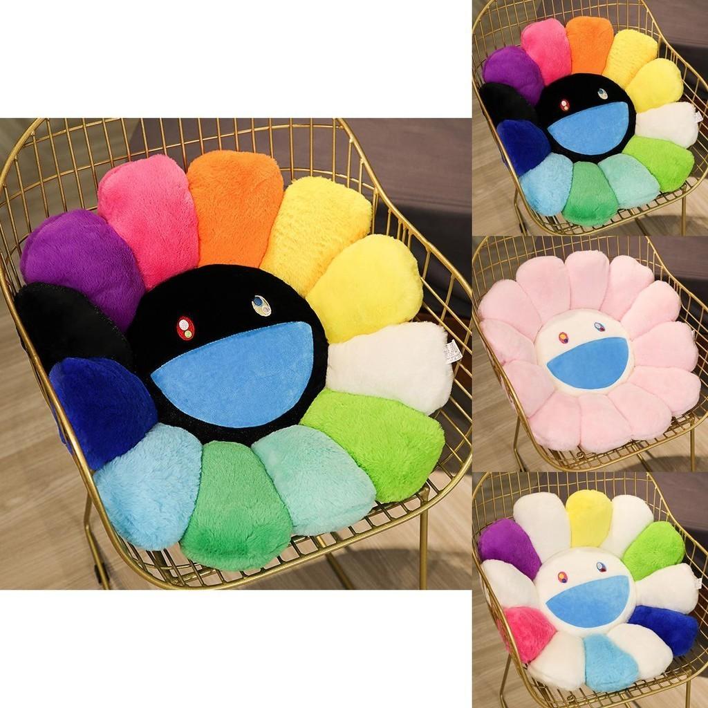 Joyful Takashi Murakami Rainbow Flower Pillow Plush Colorful Stuffed Toy Ideal For Gifting