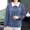 Navava Long Sleeve Sweatshirt With Flower Point Collar Nt3114