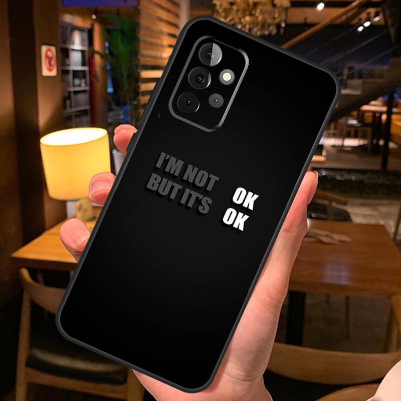 Sad Depression Black Word Case For Samsung Galaxy A36 A56 A26 A16 A06 A53 A33 A13 A12 A32 A52 A55 A35 A15 A54 A34 A14