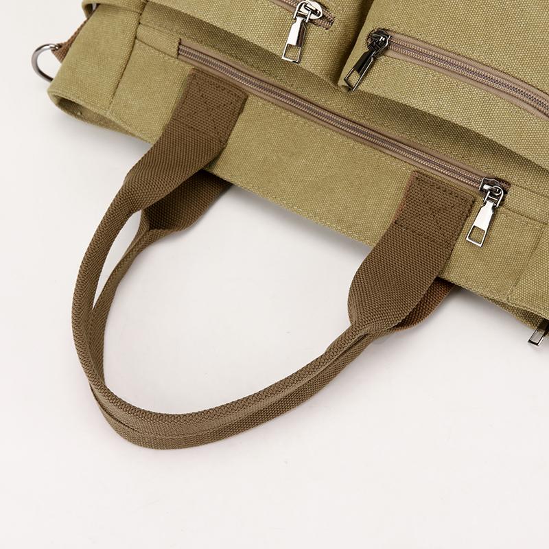 Dámská všestranná plátěná taška tote - Velkokapacitní crossbody batoh na cestování, nakupování a do kampusu