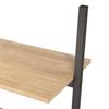 Ladder Shelf with 4 Shelves Light Brown and Black 64 x 34 x 150.5 cm