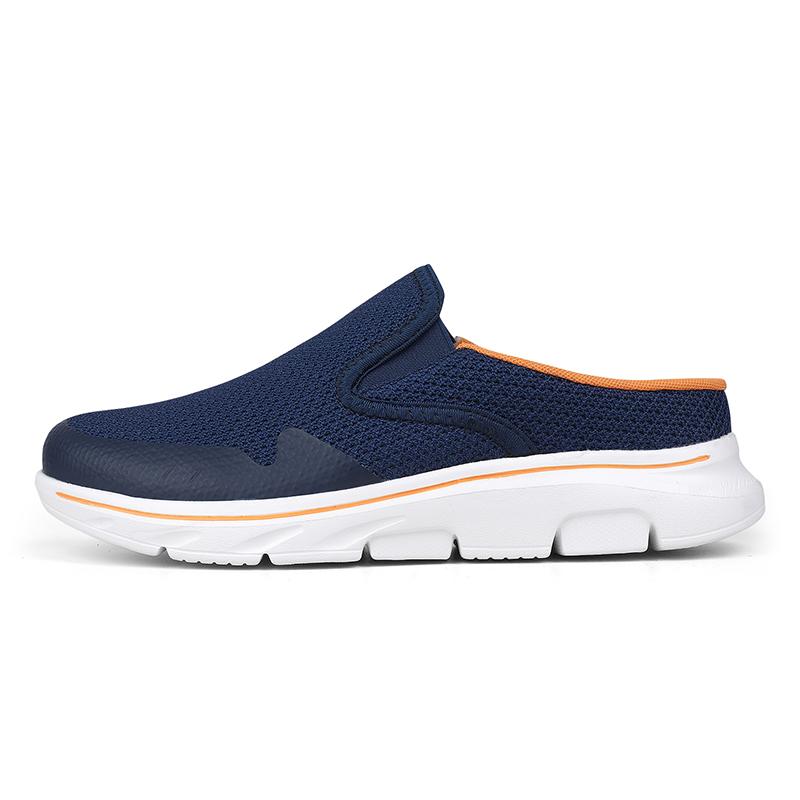 

35-48 Мужские/Женские тапочки Мужские полутапочки Летние сетчатые Meter-дышащие мужские черные туфли Mueller 48 оранжевый/темно-синий