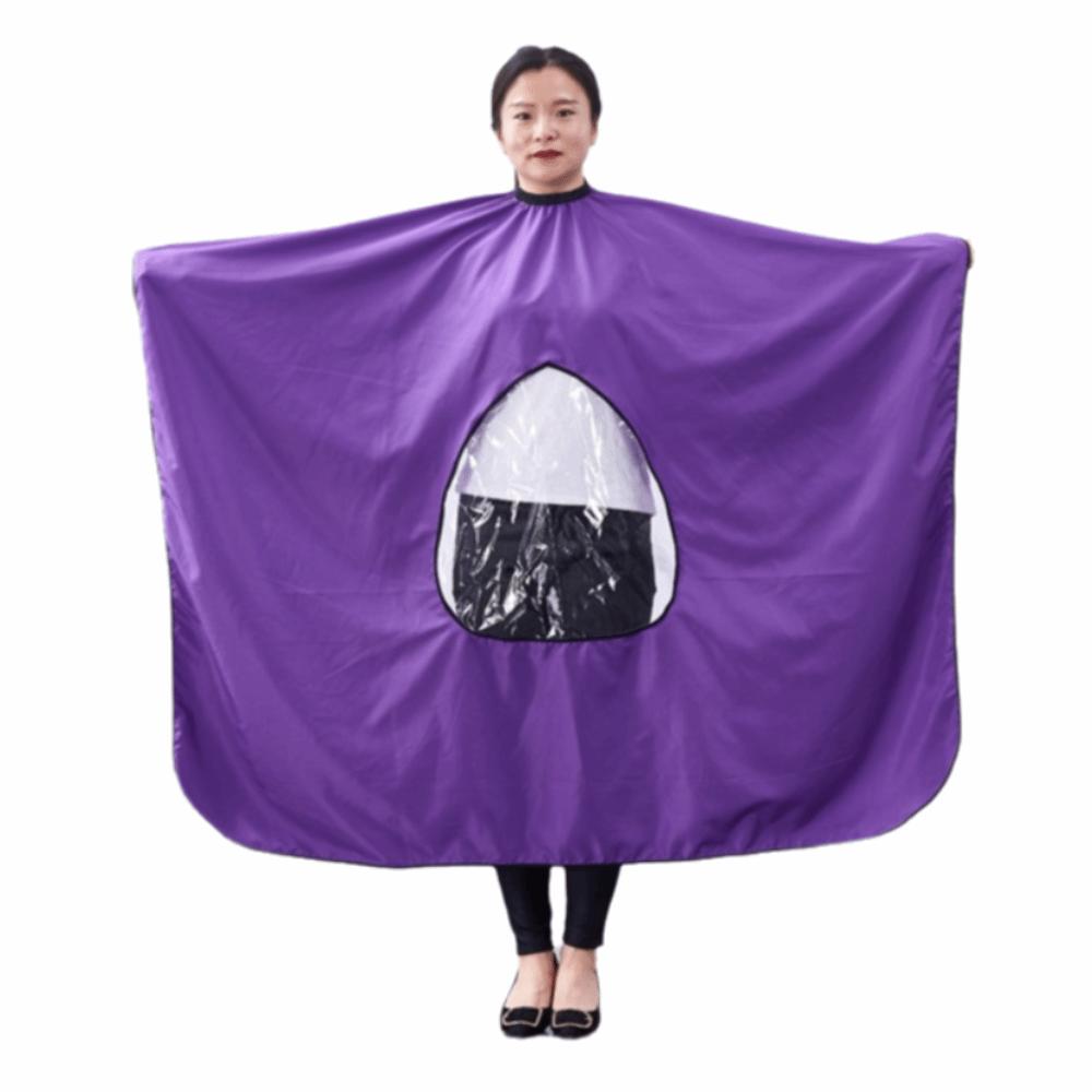 Adjustable Buckle Straps Transparent Window Visible Apron Hairdressing Gown Cape Home Use