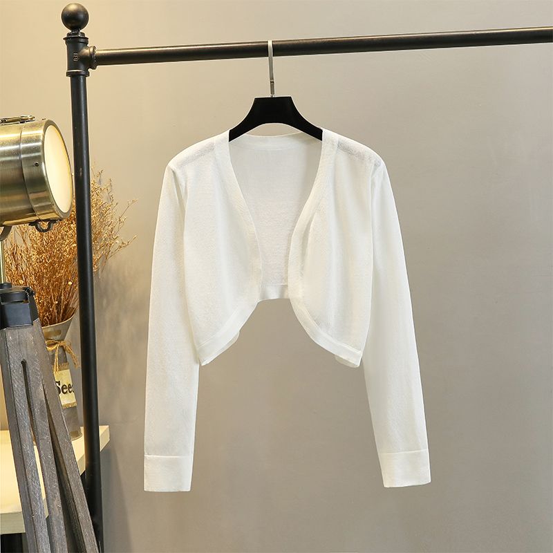 Ice Silk Thin Small Waistcoat Outer Skirt Knitted Cardigan