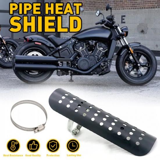 Exhaust Muffler Pipe Heat Shield Cover Protector For Harley Motorcycle Black