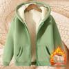 Herren Übergröße Fleece-gefütterter Lammwoll-Hoodie - Trendige Vielseitige Reißverschluss-Strickjacke für Herbst & Winter