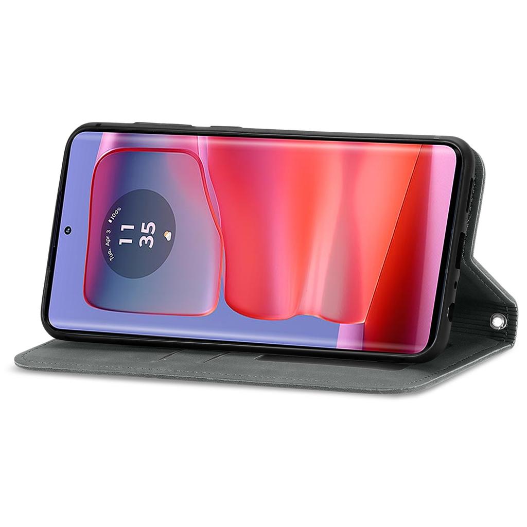 For Motorola Edge 50 Fusion 5G Card Slots Case Skin-Touch PU Leather Phone Cover