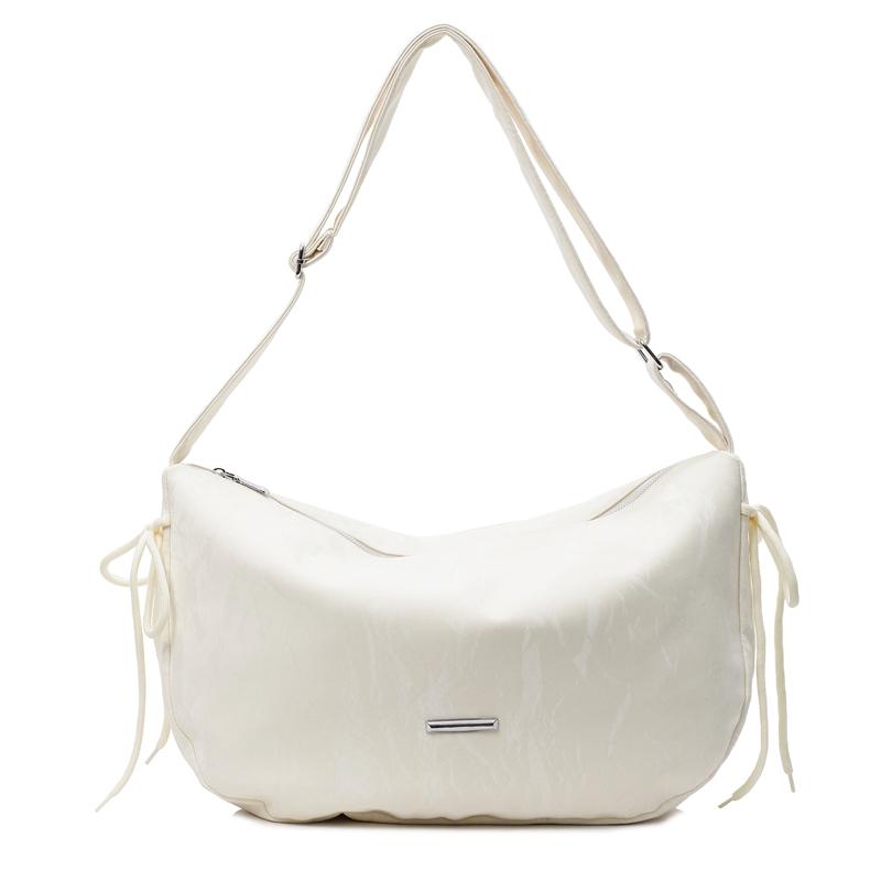 Large Capacity Bag Women's Solid Color Shoulder Crossbody Bag Student Class Commuter Hobo Bag