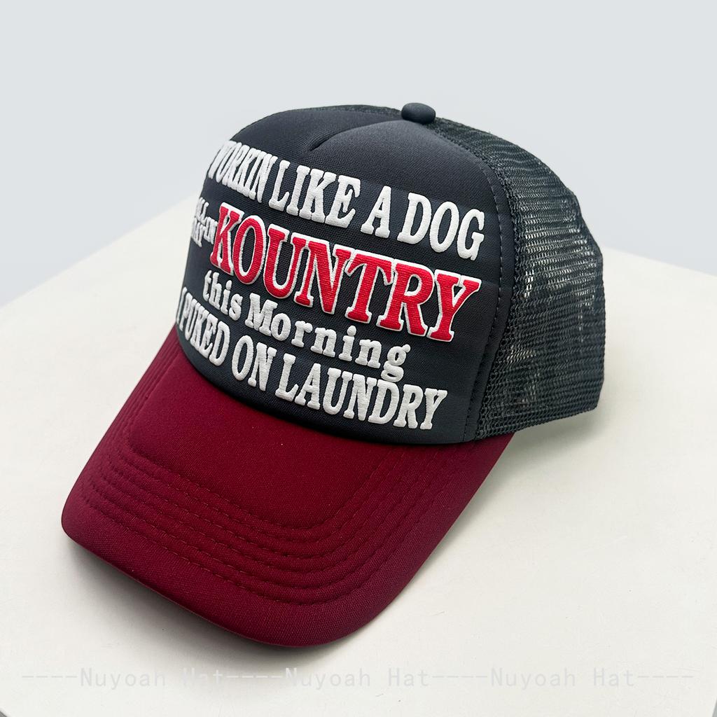 New Unisex Color Block 3D Printed Letter Baseball Hats Sunshade Hip Hop Breathable Personal Trucker Caps Mesh Versatile Fashion