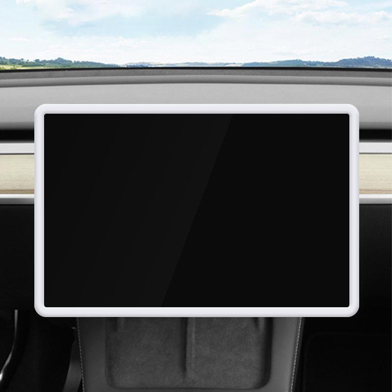 Protector de ecran Tesla Model 3/Y: Ramă din silicon anti-coliziune pentru afișajul central