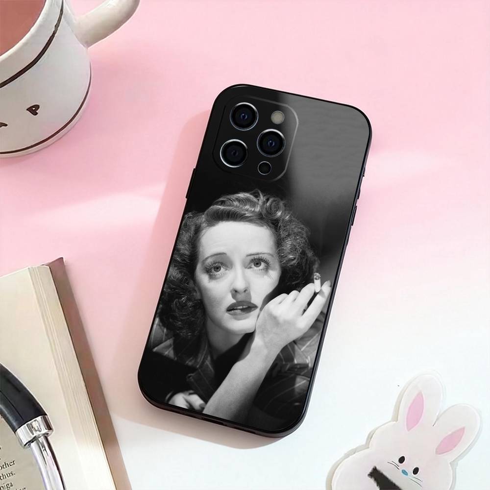 

Actress B-Bette D-Davis Phone Case For iPhone 17,16,15,14,13,12,11 Plus,Pro Max,Soft Silicone Black Cover iPhone15pro