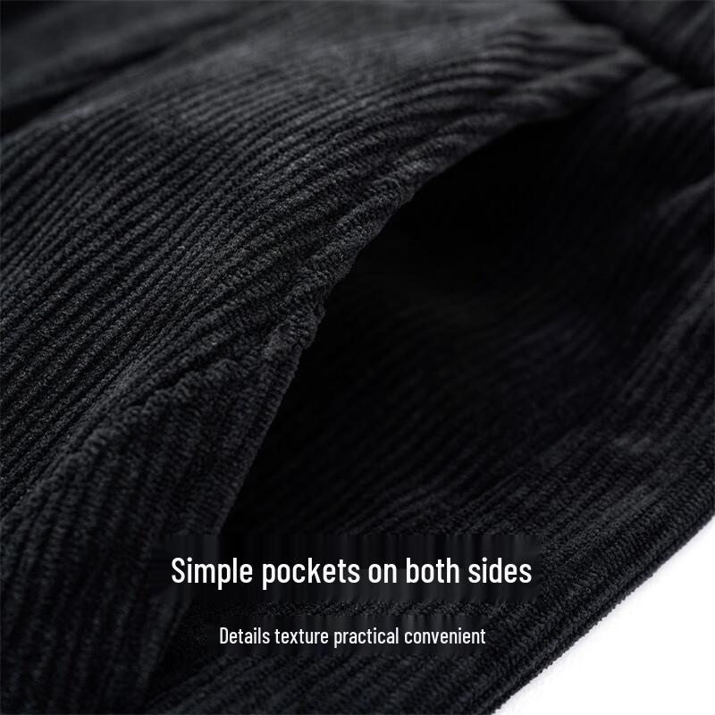 Mark Fairwhale Men's Corduroy Fleece-Lined Loose Long Pants