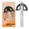 Protractor Angle Finder Stainless Steel Angle Ruler with 0-180 Degrees Adjustable Angle Square 8-Inch Woodworking Ruler for