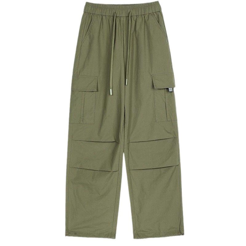 Letní Retro Overaly Ležérní Rovné Volné Kalhoty s Vysokým Pasem Dámské