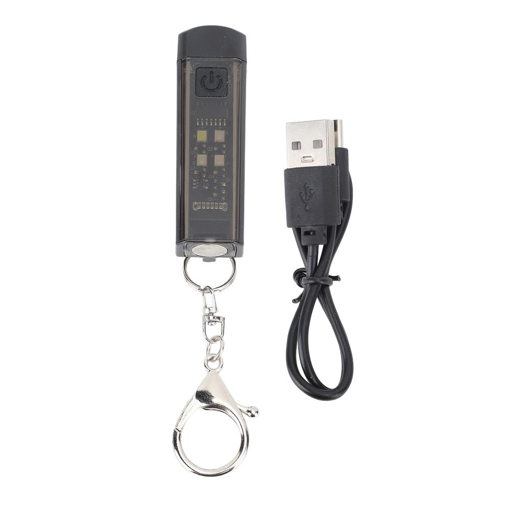 Keychain Flashlight Plastic 2 Lighting Mode Magnetic USB Rechargeable Portable Mini Pocket Keychain