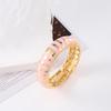 DIEZI 12 Colors Bohemian Enamel Cuff Bangles Hip Hop Geometric Irregular Gold Color Metal Wide Bracelet For Women Men Jewelry