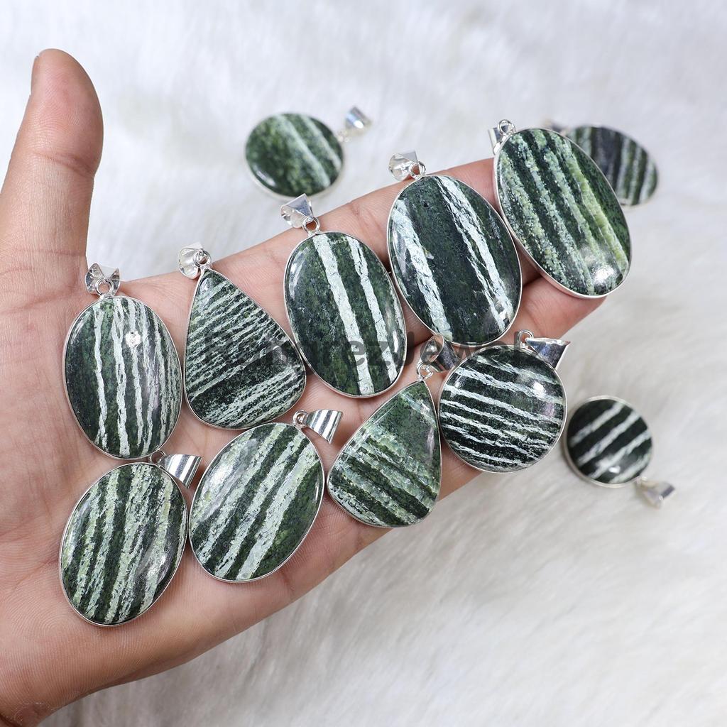 Swiss Opal Pendant Sterling Silver Pendant Bezel Pendant Green Swiss Opal Gemstone Pendant Handmade Pendant Swiss Opal Jewelry Brass Pendant Necklace